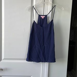 Lilly Pulitzer Navy Silk Tank Size Medium